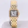 Cartier Panthere Watch 22mm Factory Diamond Pave 18k Yellow Gold