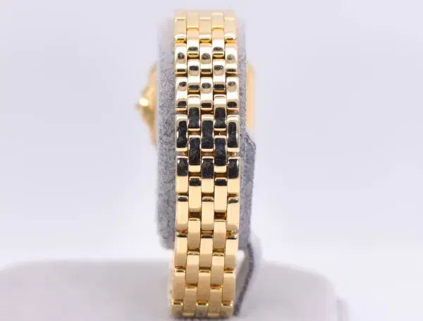 Cartier Panthere Watch 22mm Factory Diamond Pave 18k Yellow Gold