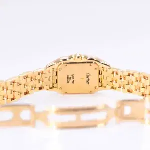 Cartier Panthere Watch 22mm Factory Diamond Pave 18k Yellow Gold