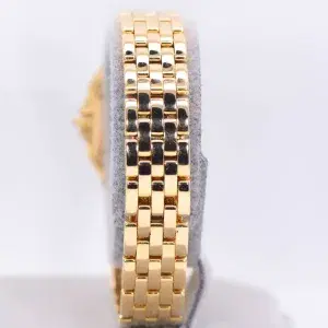 Cartier Panthere Watch 22mm Factory Diamond Pave 18k Yellow Gold