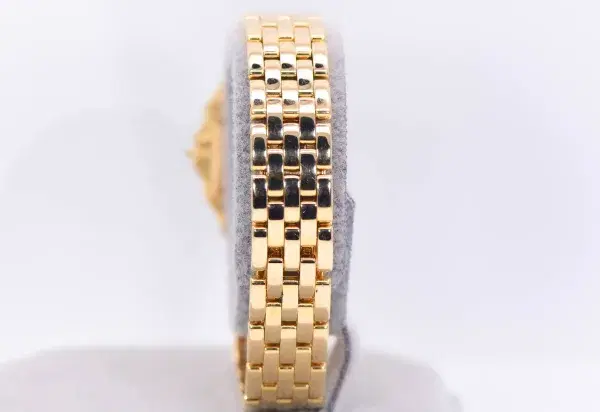 Cartier Panthere Watch 22mm Factory Diamond Pave 18k Yellow Gold