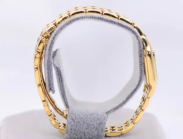 Cartier Panthere Watch 22mm Factory Diamond Pave 18k Yellow Gold