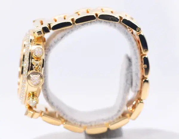 Cartier Pasha 36mm Factory Diamonds 18k Gold Watch