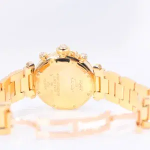 Cartier Pasha 36mm Factory Diamonds 18k Gold Watch