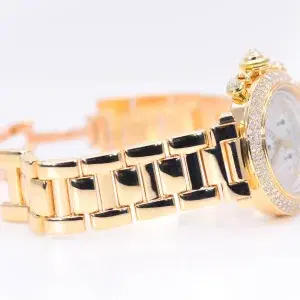 Cartier Pasha 36mm Factory Diamonds 18k Gold Watch