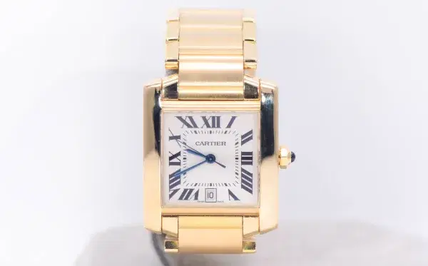 Cartier Tank Francaise Watch 27mm Yellow Gold Box