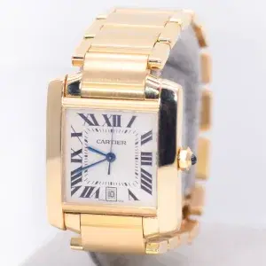 Cartier Tank Francaise Watch 27mm Yellow Gold Box