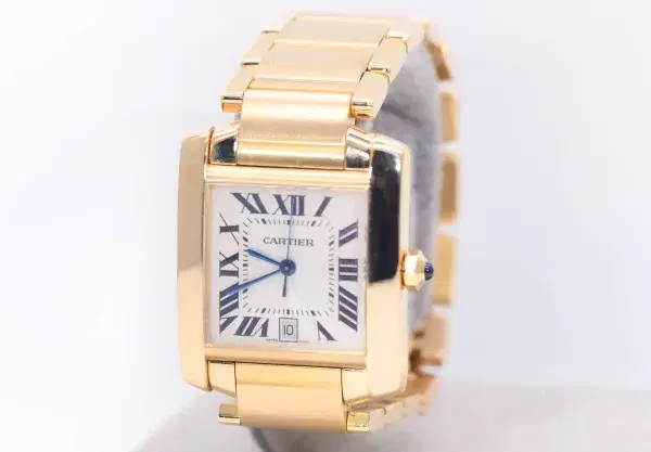 Cartier Tank Francaise Watch 27mm Yellow Gold Box