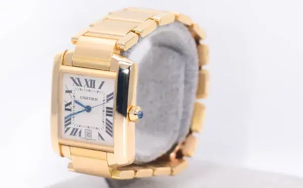 Cartier Tank Francaise Watch 27mm Yellow Gold Box