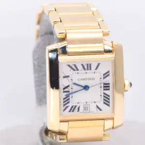 Cartier Tank Francaise Watch 27mm Yellow Gold Box