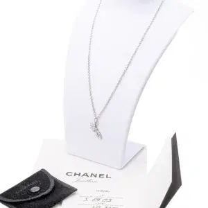 Chanel Comète Diamond 18k White Gold Necklace Original Ceritificate