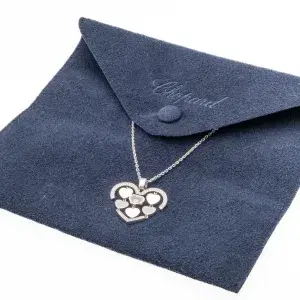 Chopard Amore Hearts Pendant Necklace 18k White Gold