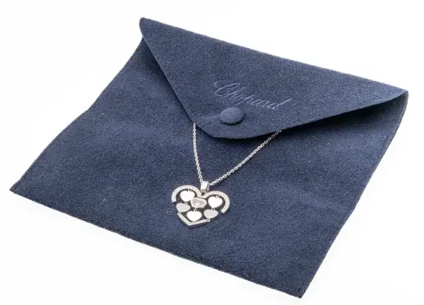 Chopard Amore Hearts Pendant Necklace 18k White Gold