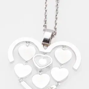 Chopard Amore Hearts Pendant Necklace 18k White Gold