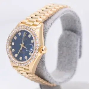 Rolex Oyster Perpetual Datejust 26mm 18k Gold Ladies Watch