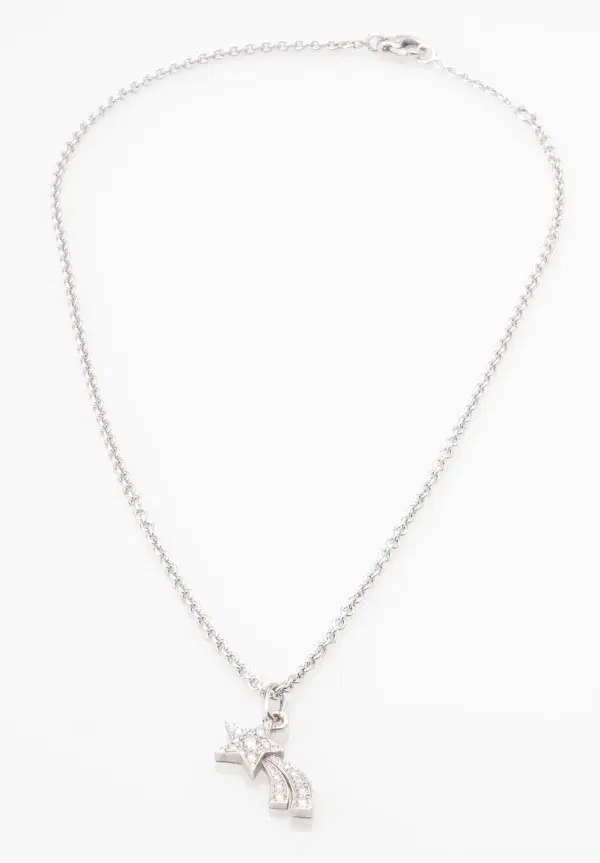 Chanel Comète Diamond 18k White Gold Necklace Original Ceritificate