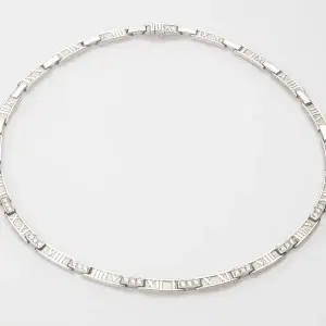 Tiffany & Co Atlas Diamond and 18k White Gold Necklace